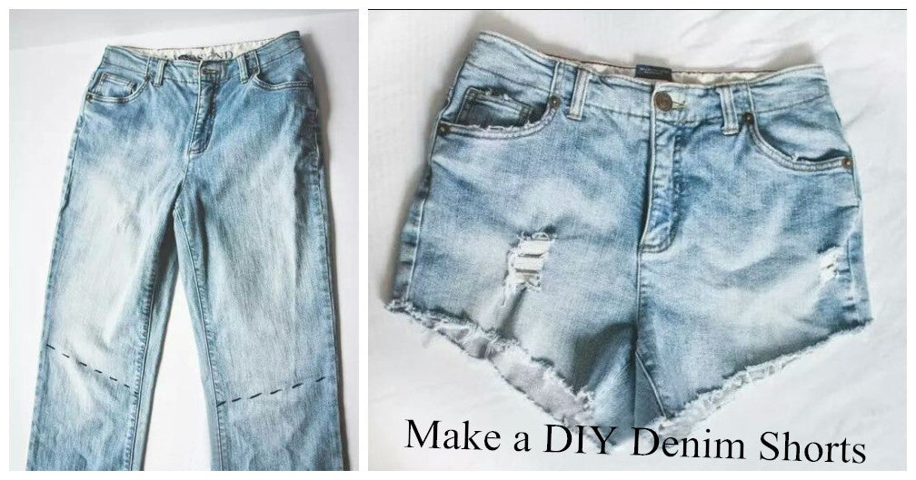 Do you have some old jeans that are at the bottom of your wardrobe? You can turn it into a pair of denim shorts with a few simple steps.