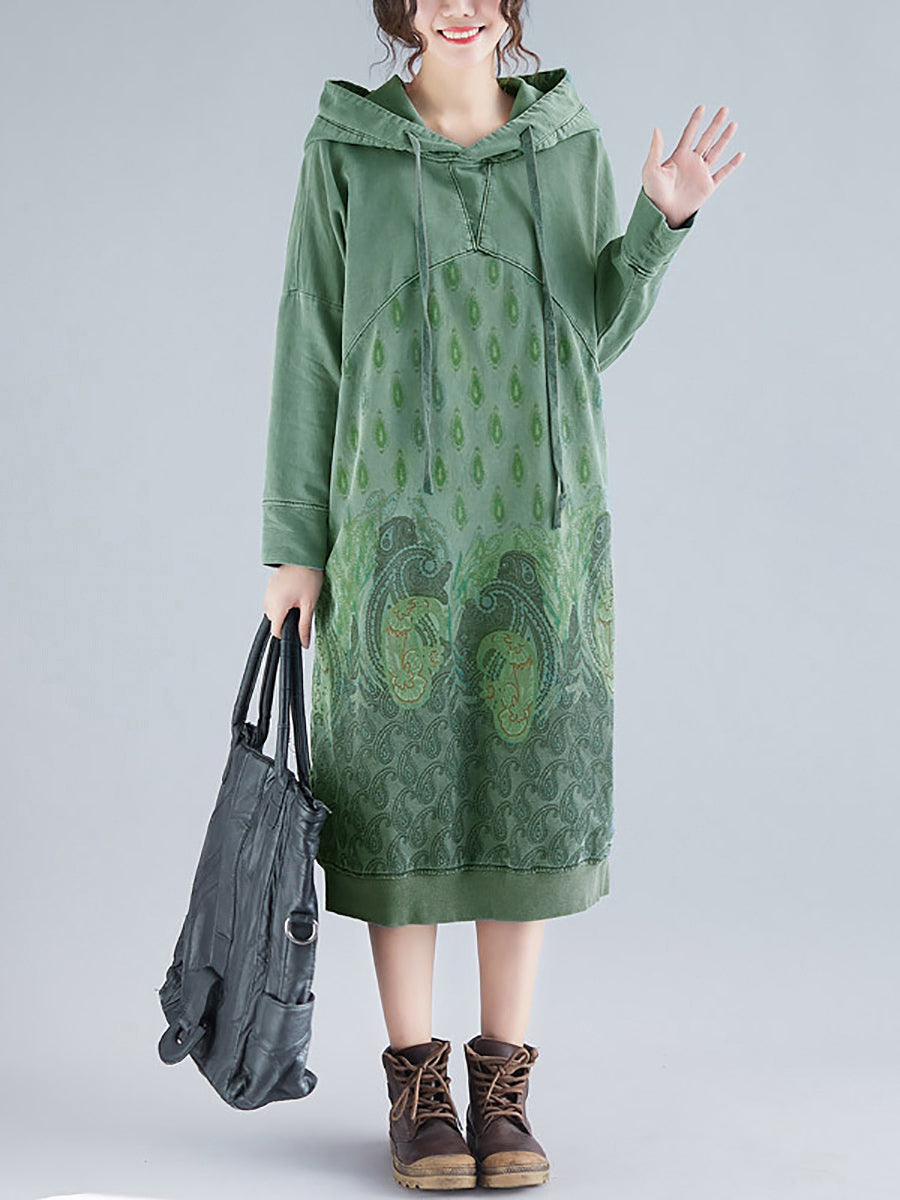 Women's Hooded Dresses  Linen & Cotton Dress with Hood | BUYKUD