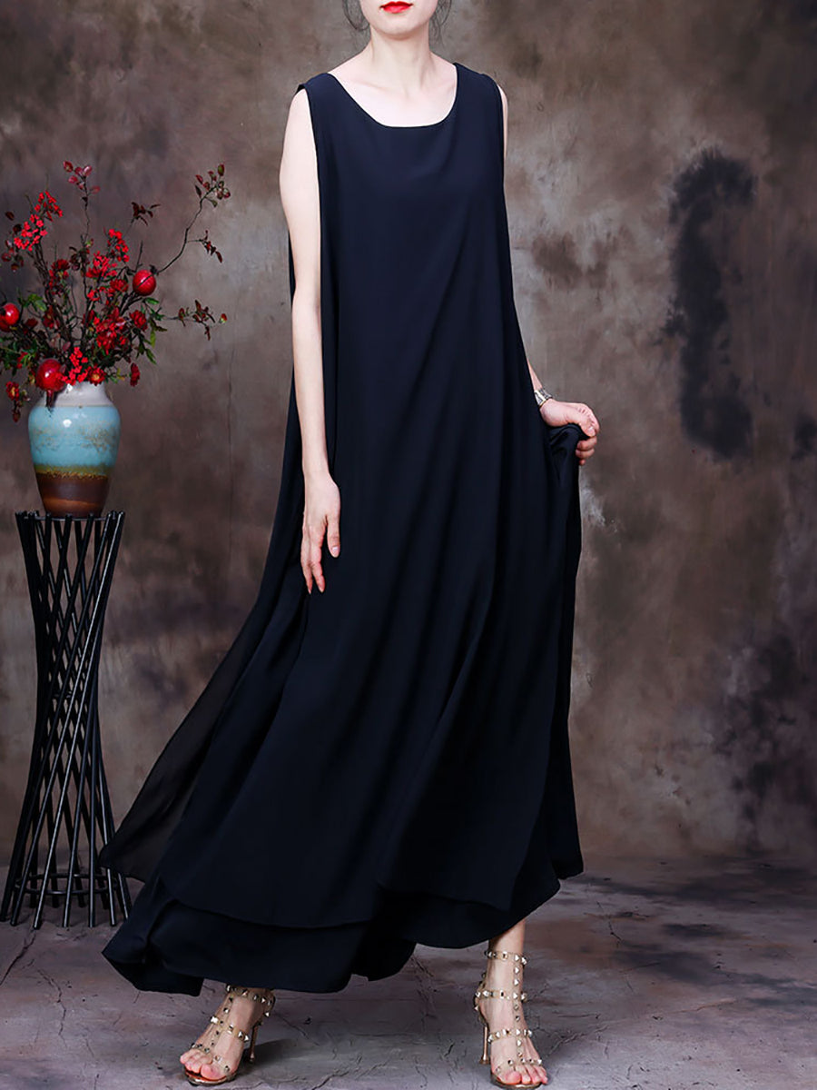 loose vest dress Vkoywkm Womens Sweater Vest Dress Oversized V Neck Sleeveless Pullover Sweater Dress Solid Ribbed Knit Vest Dress Loose Casual Tank Sweater Dress,