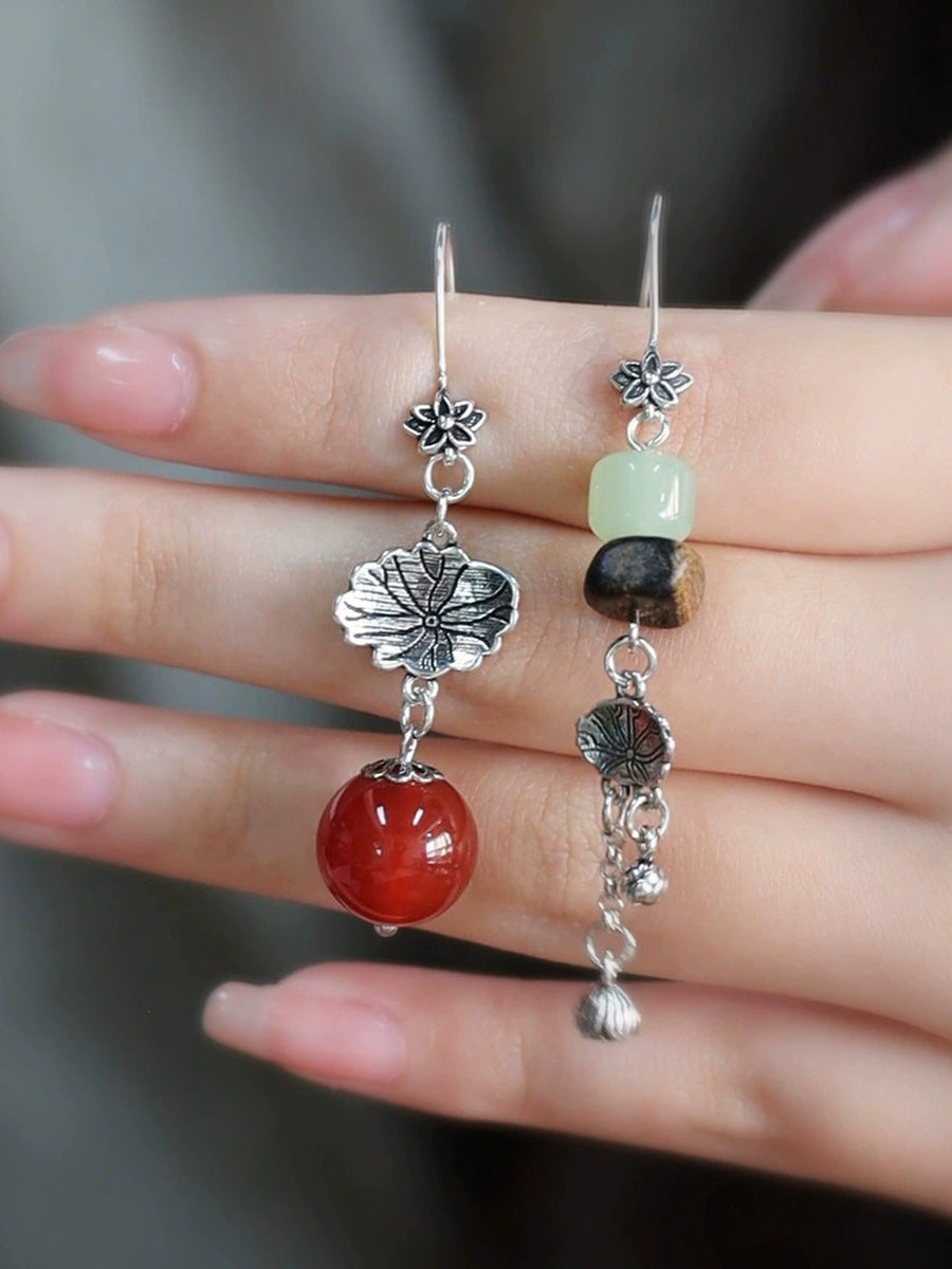 Vintage Lotus Leaf Alloy Bead Tassel Earrings – BUYKUD
