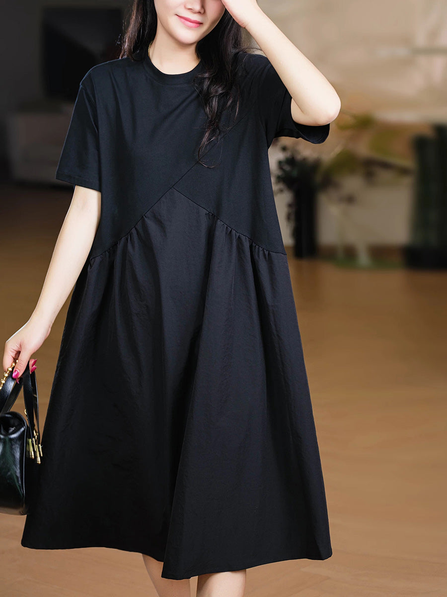 knee length dresses for ladies National Chinese V-neck Cotton Linen Dress – Buddhatrends main image 0