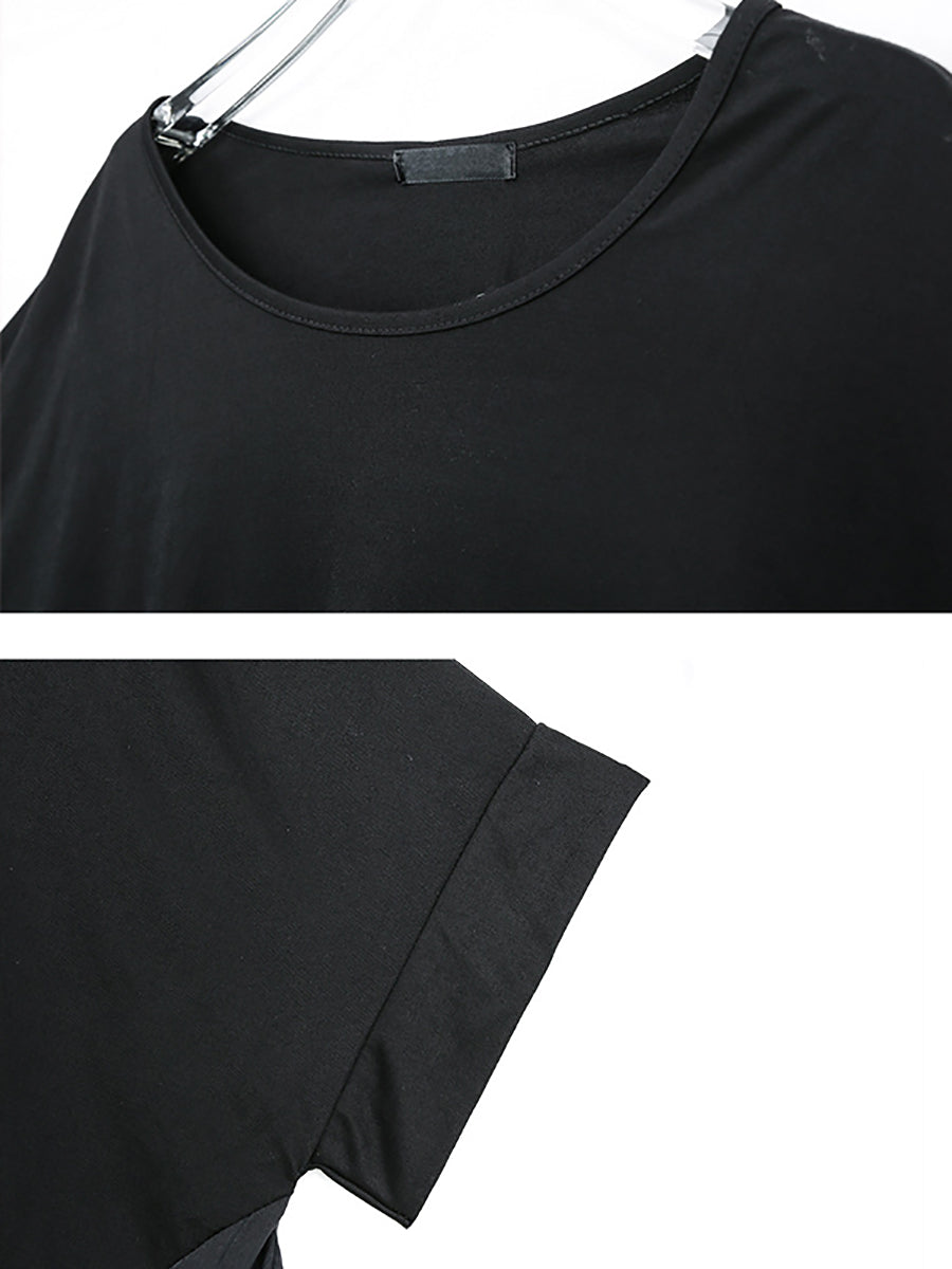 Plus Size - Summer Patchwork Casual Irregular T-shirt – BUYKUD