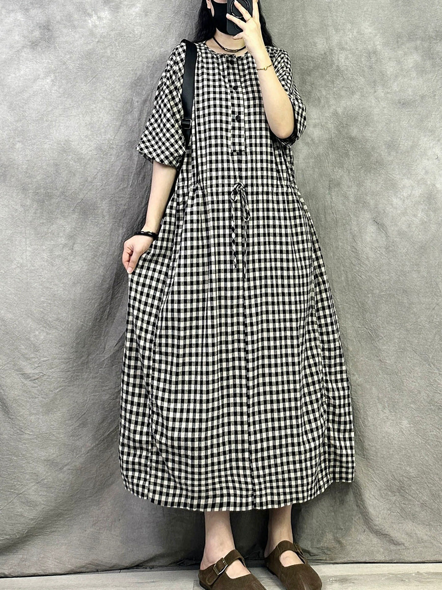 vintage cotton linen dress Amazon.com: Vintage Cotton Linen Dress for Women Casual 3/4 Sleeve Round Neck Maxi Dresses Loose Fit Pleated Beach Dress with Belt Green : Clothing, Shoes & Jewelry