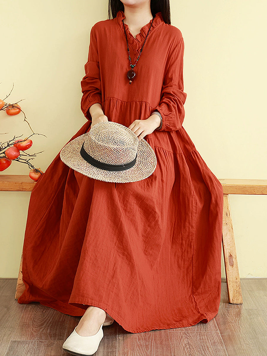 fall color maxi dresses Women Vintage Pure Cotton Linen Dress – BUYKUD Cilantro Lime Salad Dressing top size:XL Perfect fit tank top