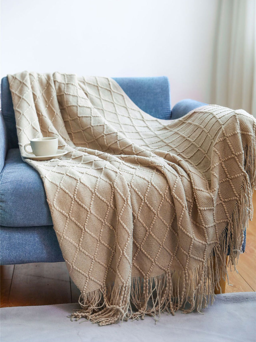 Summer Nap Knited Tassel Sofa Blanket – BUYKUD