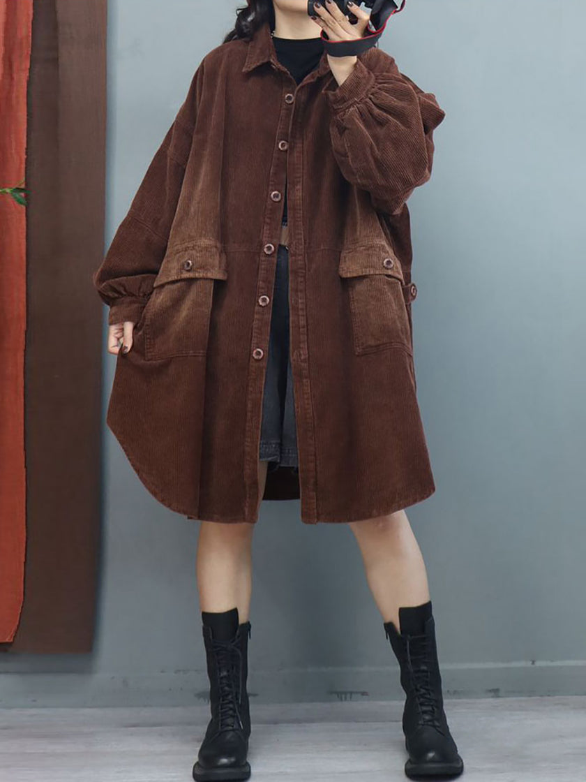 Women Winter Loose Lantern Sleeve Mid Length Coat main image 1