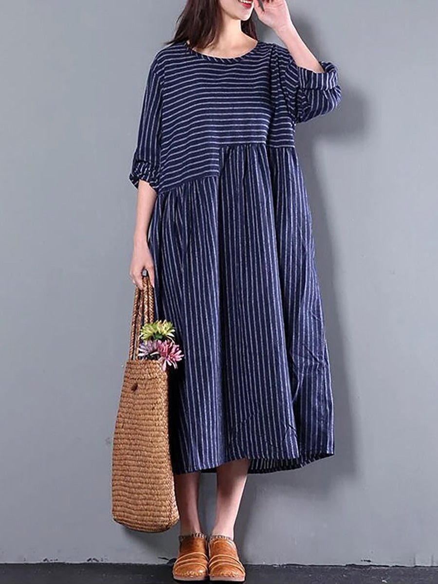 plus size loose cotton dresses Cotton Plus Size Maxi Dresses Loose Zen Dance Dress