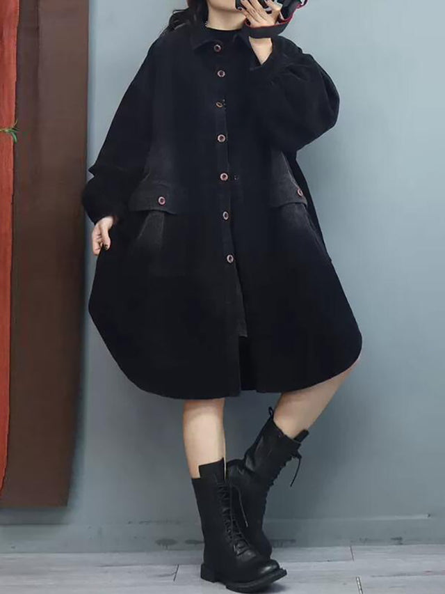 Women Winter Loose Lantern Sleeve Mid Length Coat main image 0